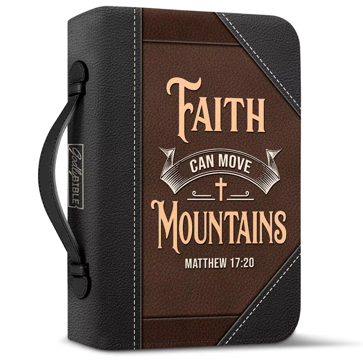 Men's Faith Can Move Mountains Personalized Bible Cover