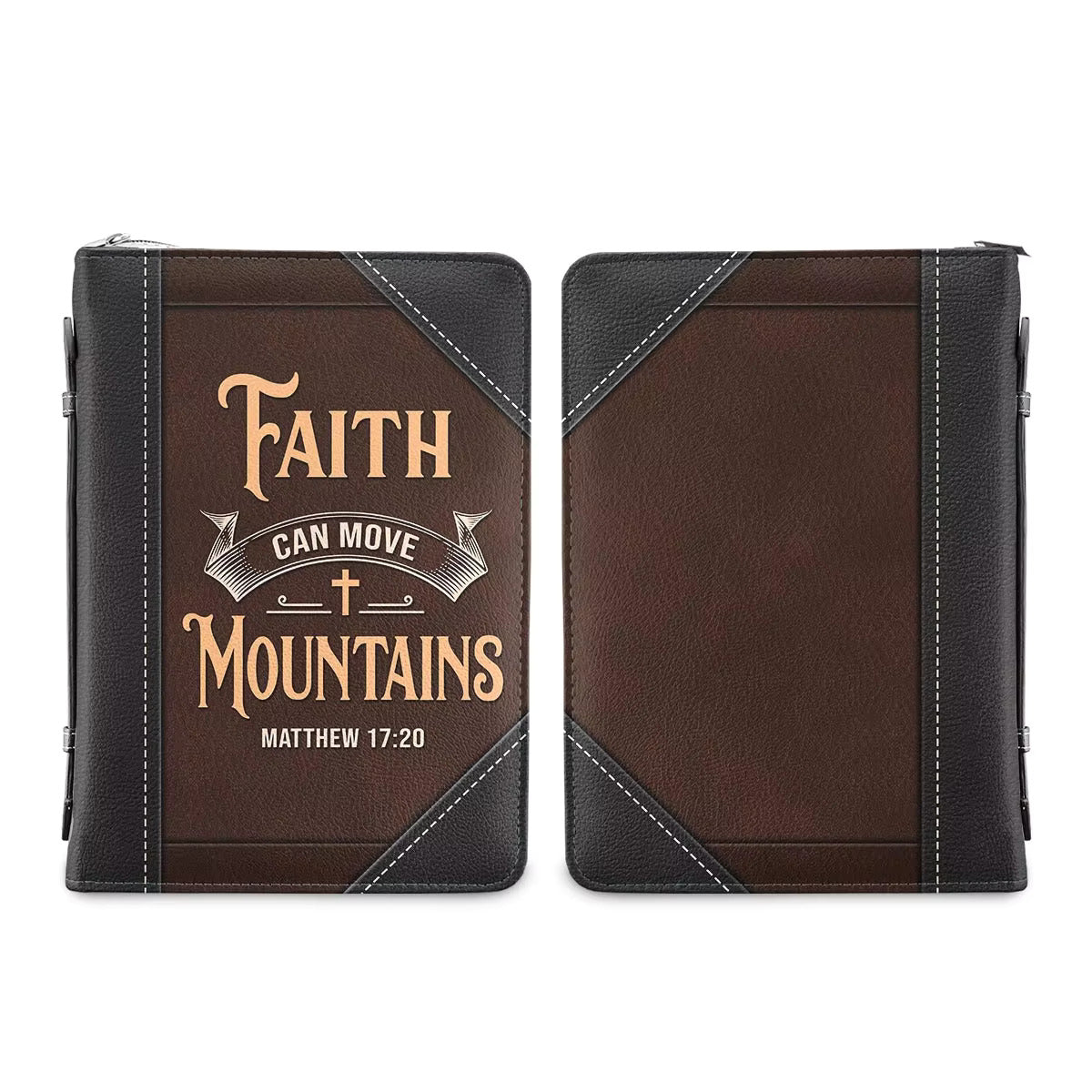 Men's Faith Can Move Mountains Personalized Bible Cover