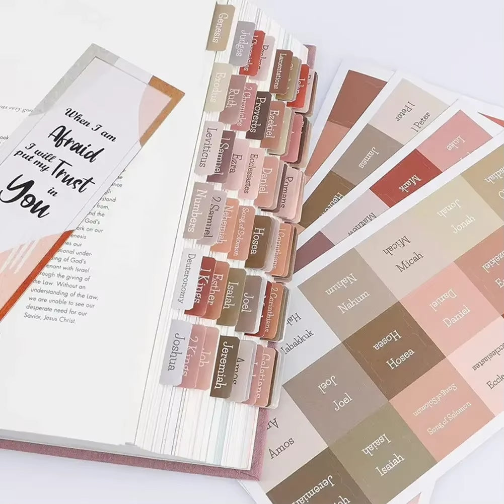 Rich Dark Red and Gold Bible Tabs - For Easy Navigation